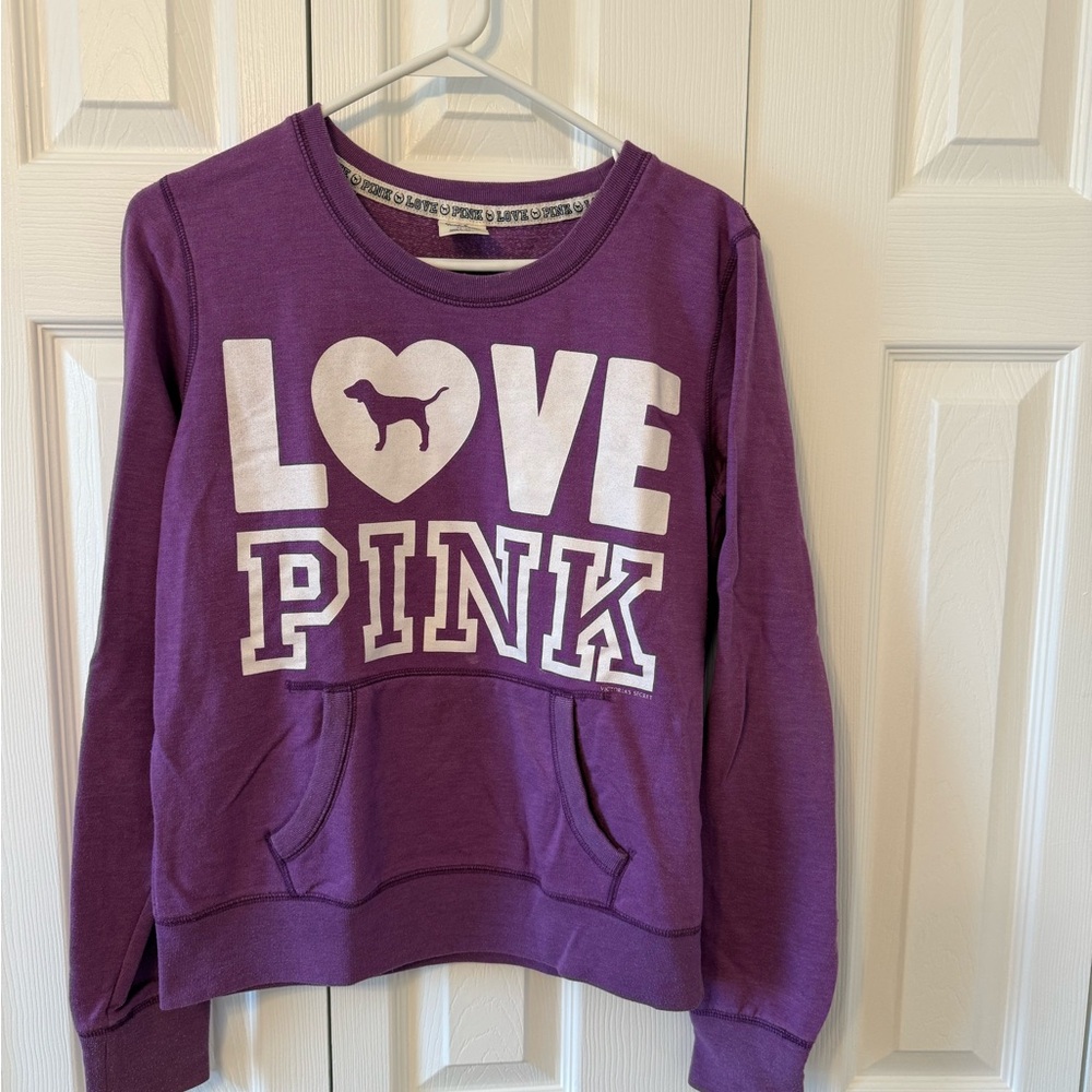 Victoria's Secret Pink Purple Crewneck Sweatshirt